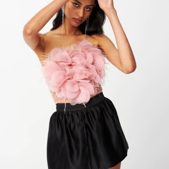 FLORAL TRIBUTE BUSTIER DUSTY ROSE - Picture 3 of 7